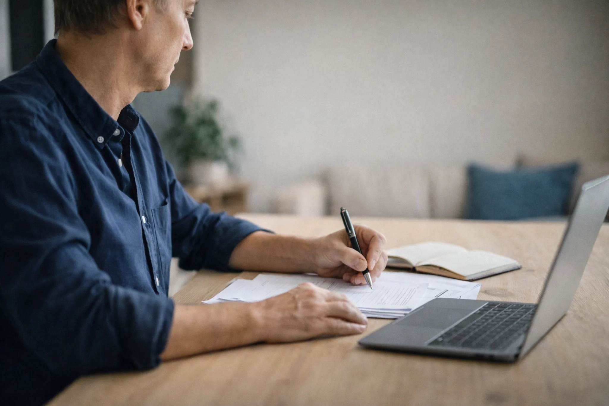 Rendez-vous avec un notaire en visio ou en étude pour clarifier un testament, des volontés et une succession